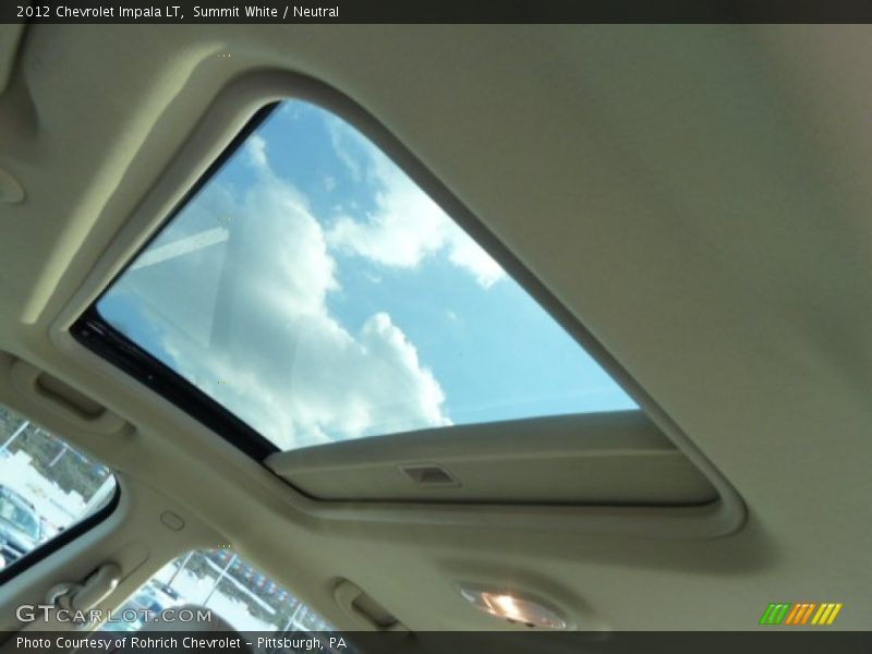 Sunroof of 2012 Impala LT