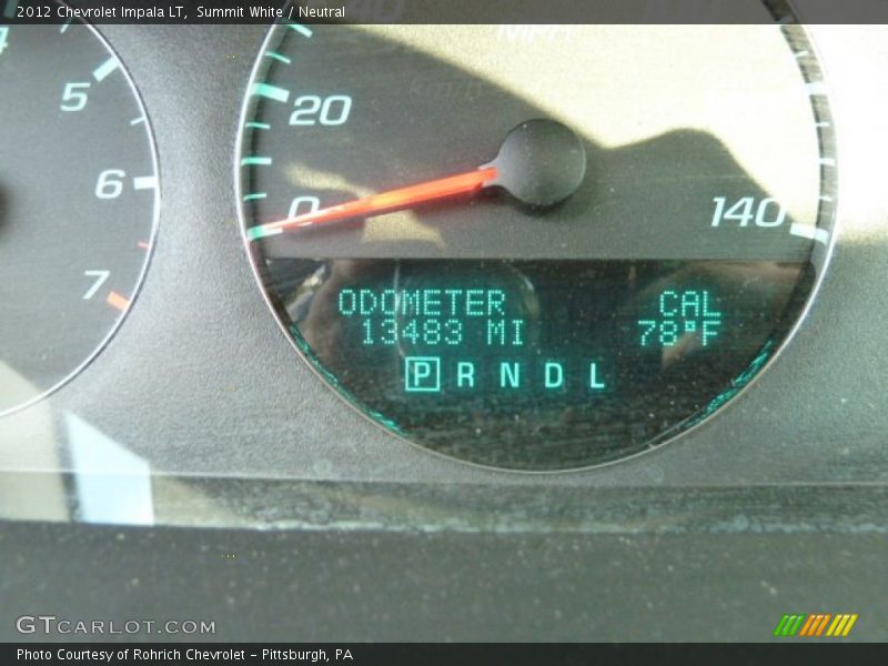 Summit White / Neutral 2012 Chevrolet Impala LT