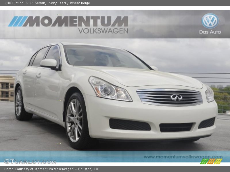 Ivory Pearl / Wheat Beige 2007 Infiniti G 35 Sedan