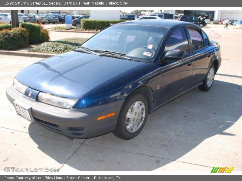 Dark Blue Pearl Metallic / Black/Gray 1998 Saturn S Series SL1 Sedan