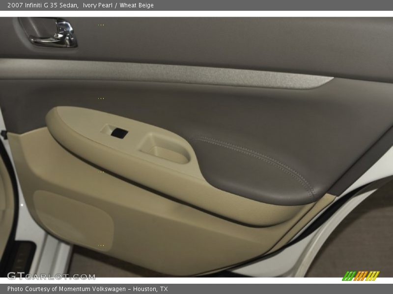 Ivory Pearl / Wheat Beige 2007 Infiniti G 35 Sedan