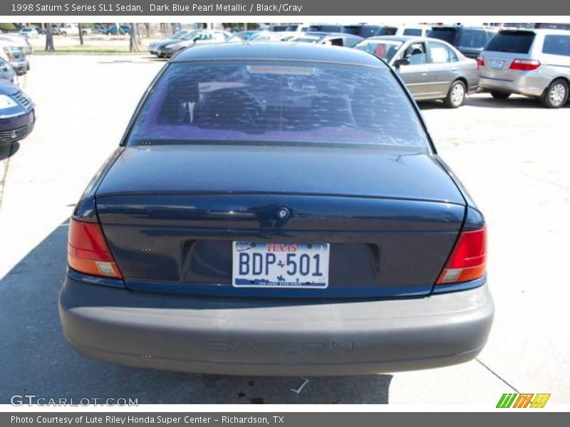 Dark Blue Pearl Metallic / Black/Gray 1998 Saturn S Series SL1 Sedan