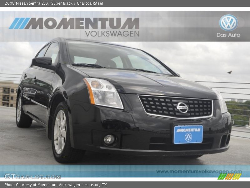 Super Black / Charcoal/Steel 2008 Nissan Sentra 2.0