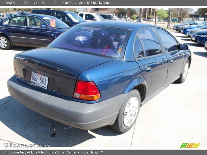 Dark Blue Pearl Metallic / Black/Gray 1998 Saturn S Series SL1 Sedan