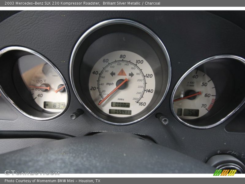 Brilliant Silver Metallic / Charcoal 2003 Mercedes-Benz SLK 230 Kompressor Roadster