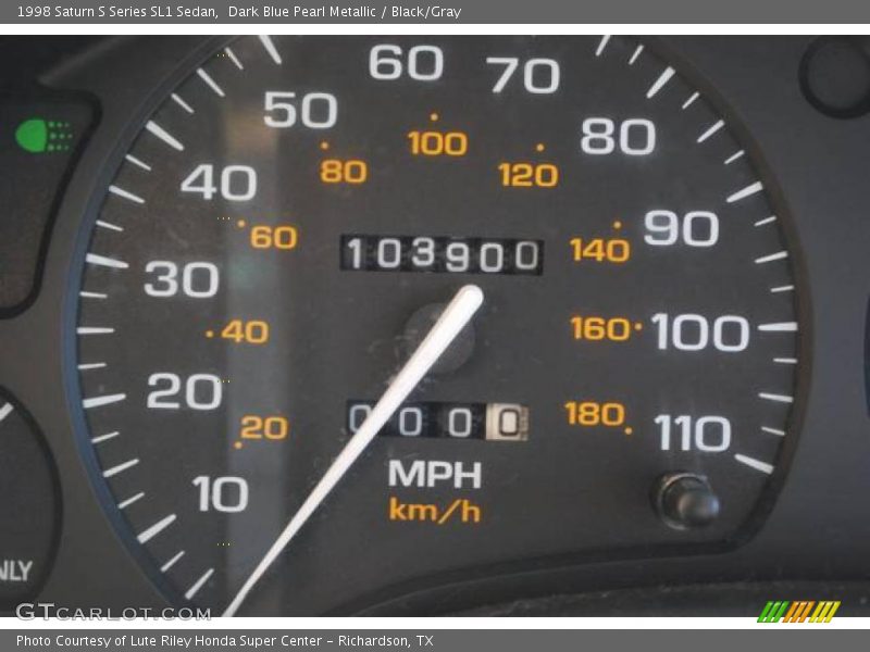 Dark Blue Pearl Metallic / Black/Gray 1998 Saturn S Series SL1 Sedan