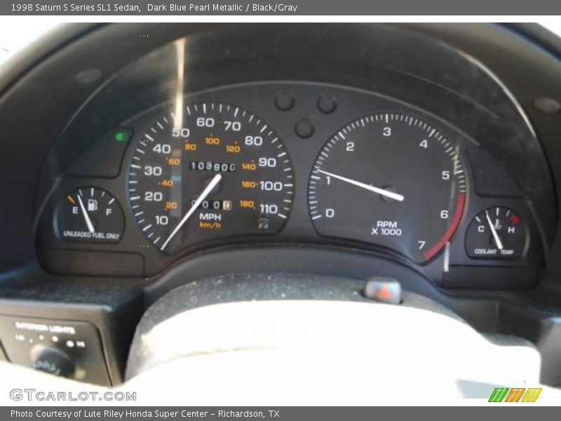 Dark Blue Pearl Metallic / Black/Gray 1998 Saturn S Series SL1 Sedan