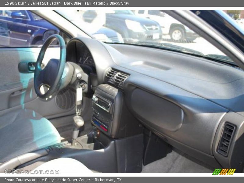 Dark Blue Pearl Metallic / Black/Gray 1998 Saturn S Series SL1 Sedan