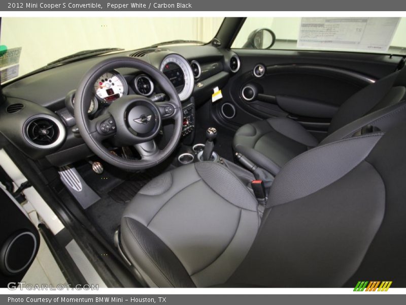 Pepper White / Carbon Black 2012 Mini Cooper S Convertible
