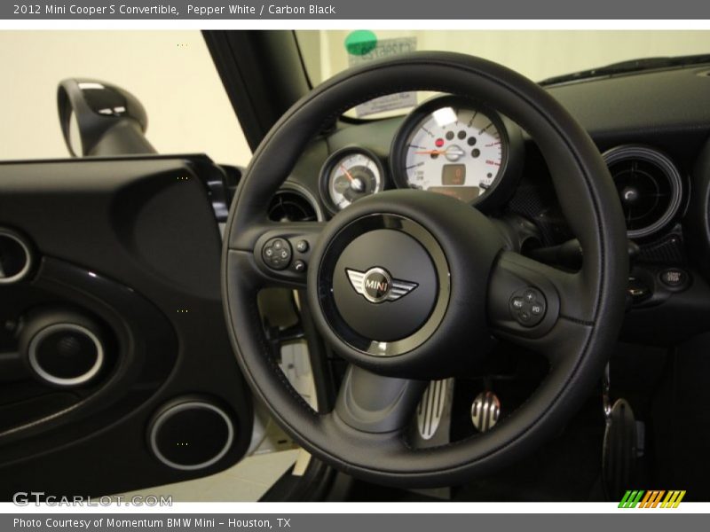 Pepper White / Carbon Black 2012 Mini Cooper S Convertible