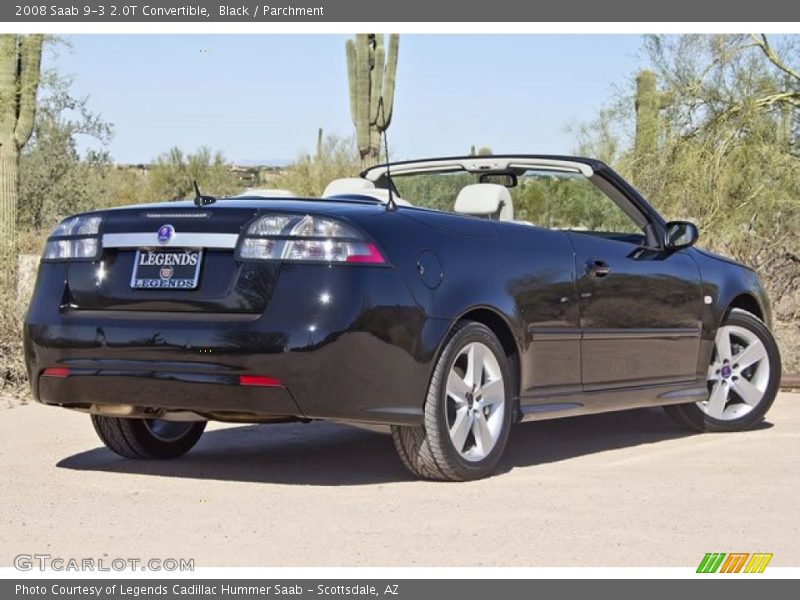 Black / Parchment 2008 Saab 9-3 2.0T Convertible