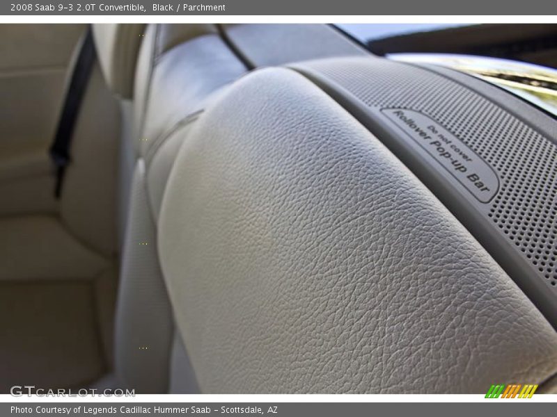 Black / Parchment 2008 Saab 9-3 2.0T Convertible