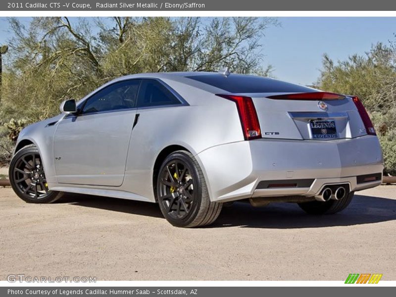 Radiant Silver Metallic / Ebony/Saffron 2011 Cadillac CTS -V Coupe