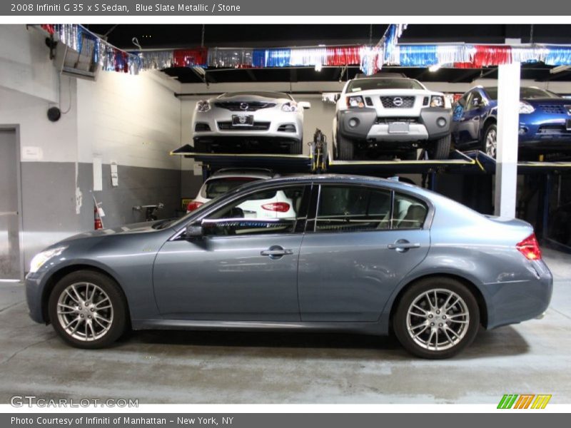 Blue Slate Metallic / Stone 2008 Infiniti G 35 x S Sedan