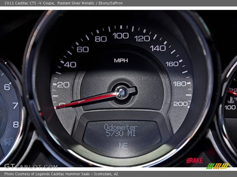 Radiant Silver Metallic / Ebony/Saffron 2011 Cadillac CTS -V Coupe