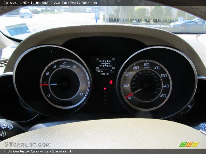 Crystal Black Pearl / Parchment 2010 Acura MDX Technology