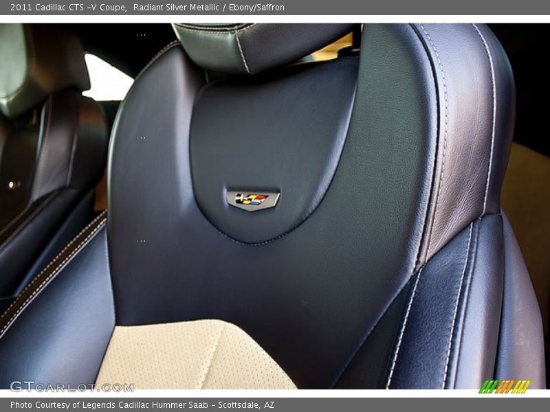 Radiant Silver Metallic / Ebony/Saffron 2011 Cadillac CTS -V Coupe