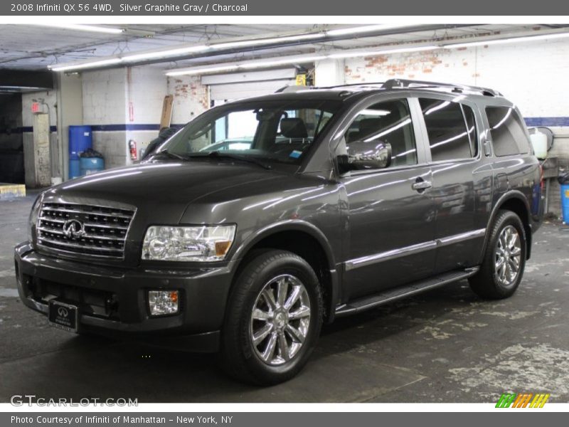 Silver Graphite Gray / Charcoal 2008 Infiniti QX 56 4WD