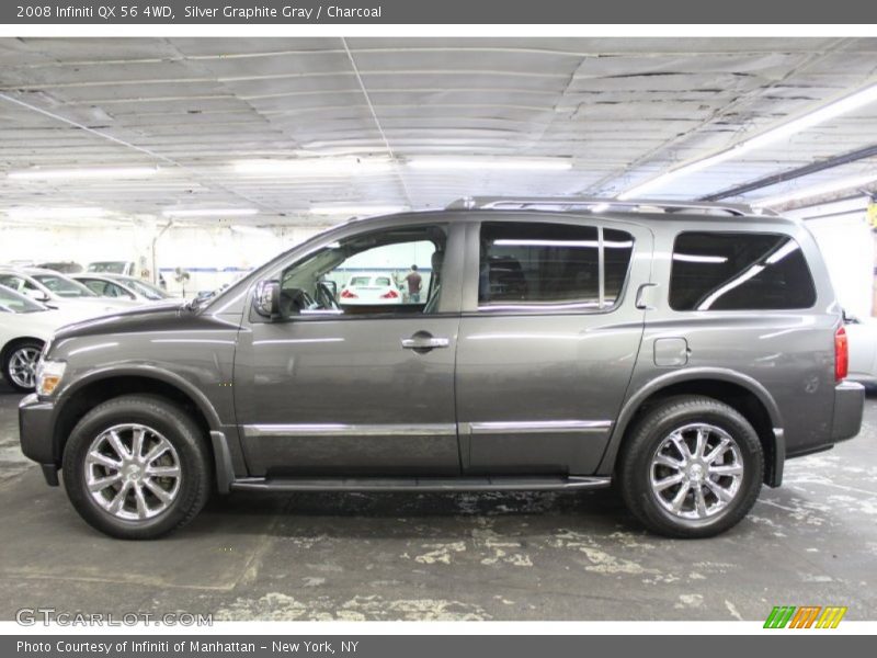 Silver Graphite Gray / Charcoal 2008 Infiniti QX 56 4WD