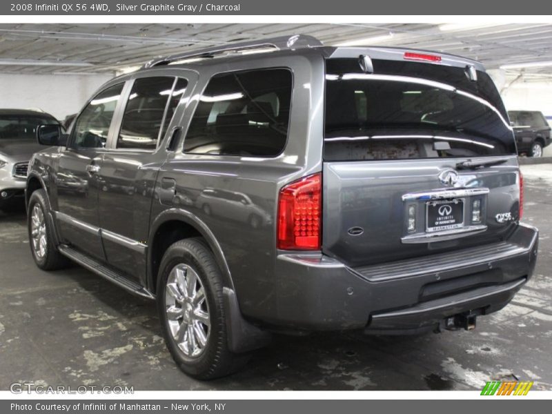 Silver Graphite Gray / Charcoal 2008 Infiniti QX 56 4WD