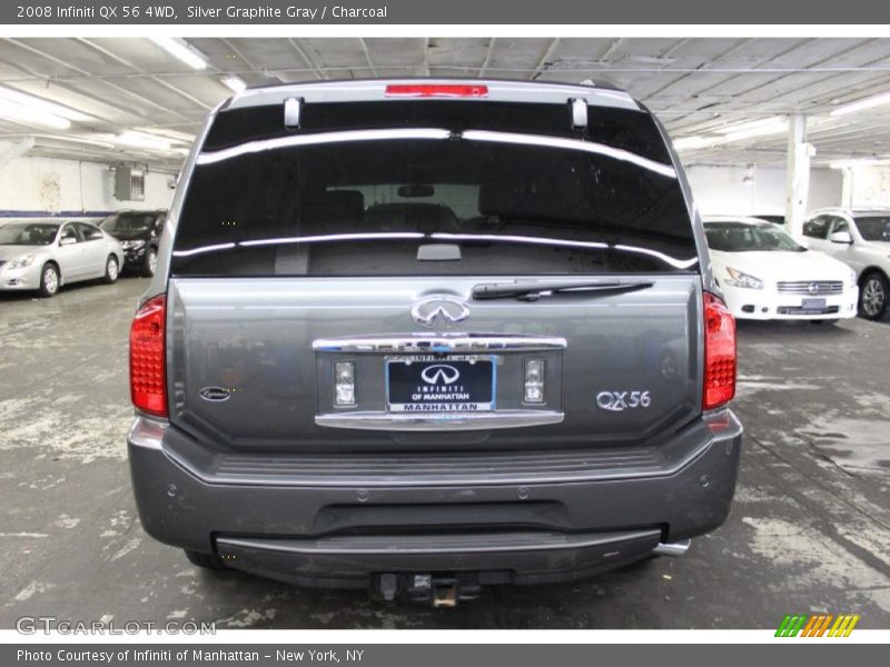 Silver Graphite Gray / Charcoal 2008 Infiniti QX 56 4WD