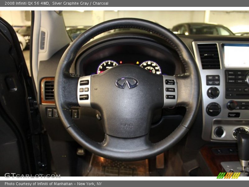 Silver Graphite Gray / Charcoal 2008 Infiniti QX 56 4WD