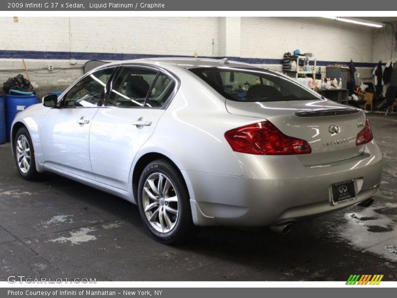 Liquid Platinum / Graphite 2009 Infiniti G 37 x Sedan