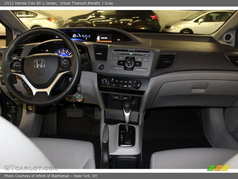 Urban Titanium Metallic / Gray 2012 Honda Civic EX-L Sedan