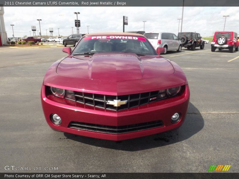 Red Jewel Metallic / Beige 2011 Chevrolet Camaro LT/RS Convertible