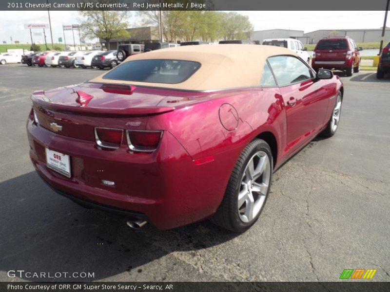 Red Jewel Metallic / Beige 2011 Chevrolet Camaro LT/RS Convertible