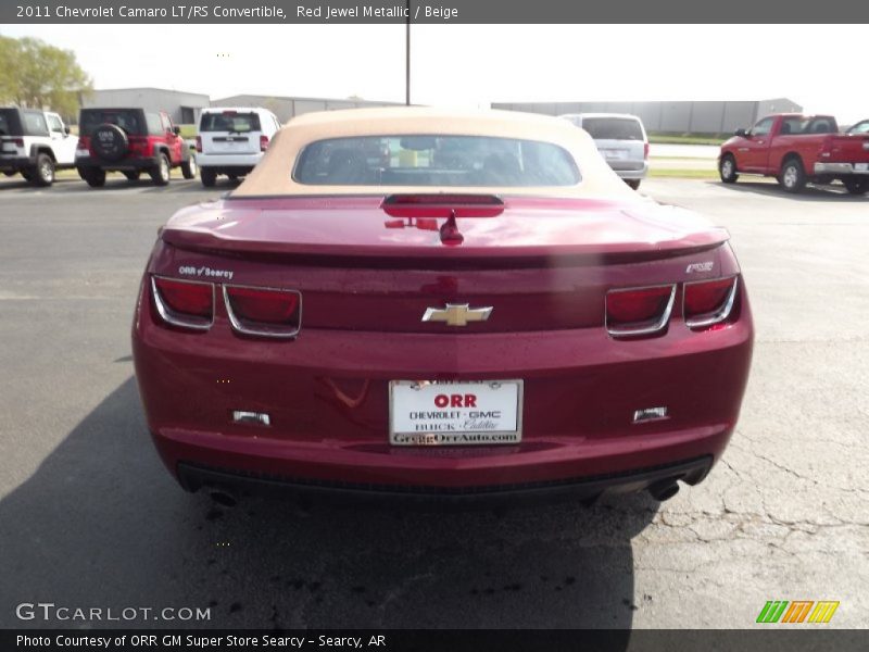 Red Jewel Metallic / Beige 2011 Chevrolet Camaro LT/RS Convertible
