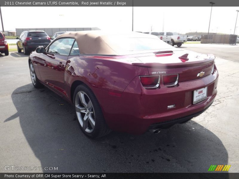 Red Jewel Metallic / Beige 2011 Chevrolet Camaro LT/RS Convertible