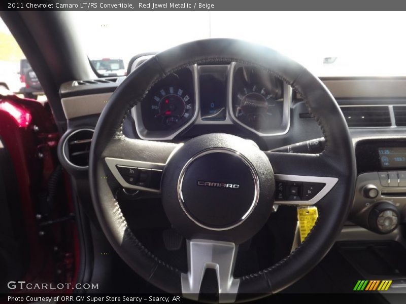 Red Jewel Metallic / Beige 2011 Chevrolet Camaro LT/RS Convertible