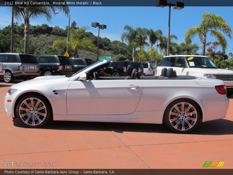Mineral White Metallic / Black 2012 BMW M3 Convertible