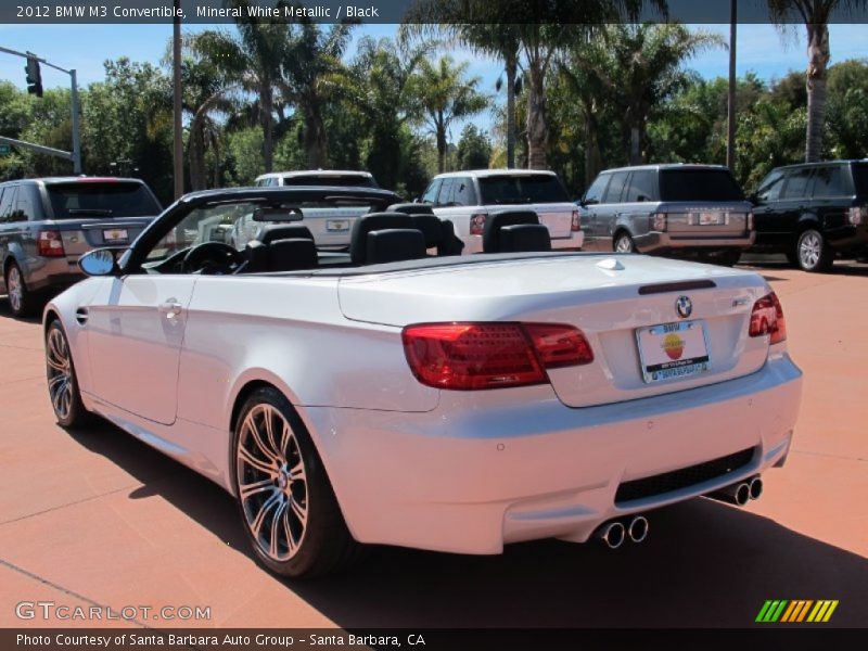 Mineral White Metallic / Black 2012 BMW M3 Convertible