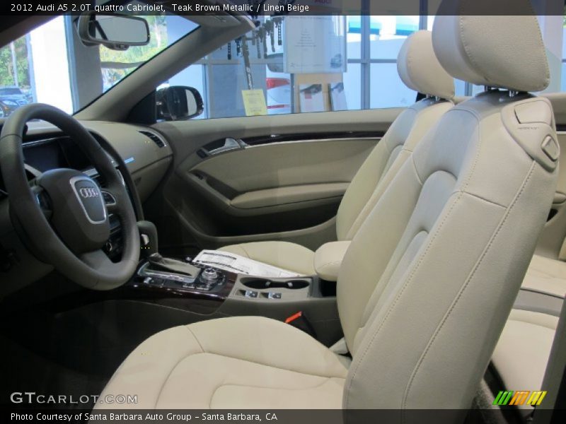 Teak Brown Metallic / Linen Beige 2012 Audi A5 2.0T quattro Cabriolet