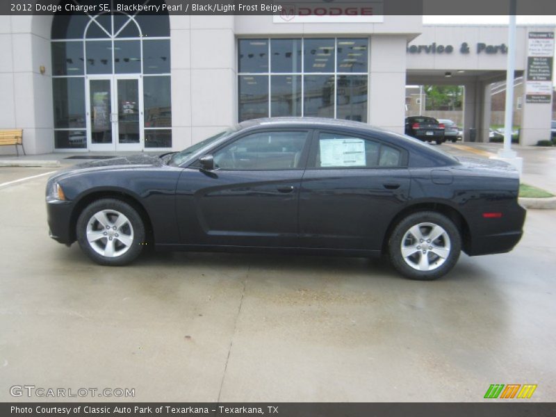 Blackberry Pearl / Black/Light Frost Beige 2012 Dodge Charger SE
