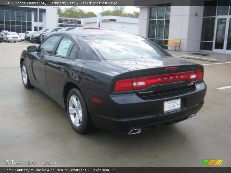 Blackberry Pearl / Black/Light Frost Beige 2012 Dodge Charger SE