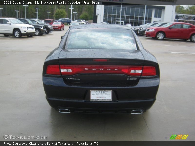 Blackberry Pearl / Black/Light Frost Beige 2012 Dodge Charger SE
