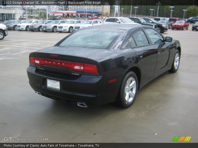Blackberry Pearl / Black/Light Frost Beige 2012 Dodge Charger SE