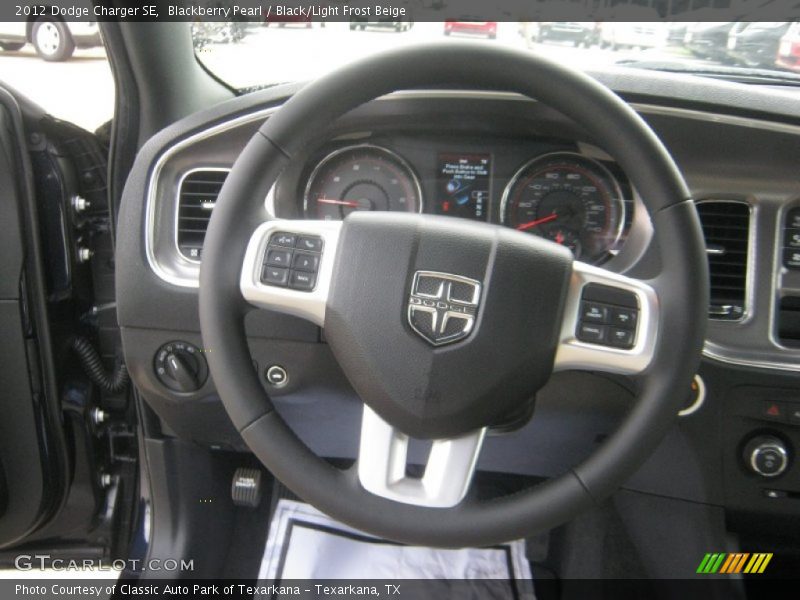 Blackberry Pearl / Black/Light Frost Beige 2012 Dodge Charger SE