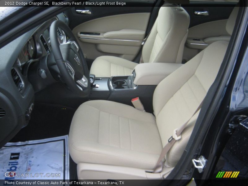 Blackberry Pearl / Black/Light Frost Beige 2012 Dodge Charger SE