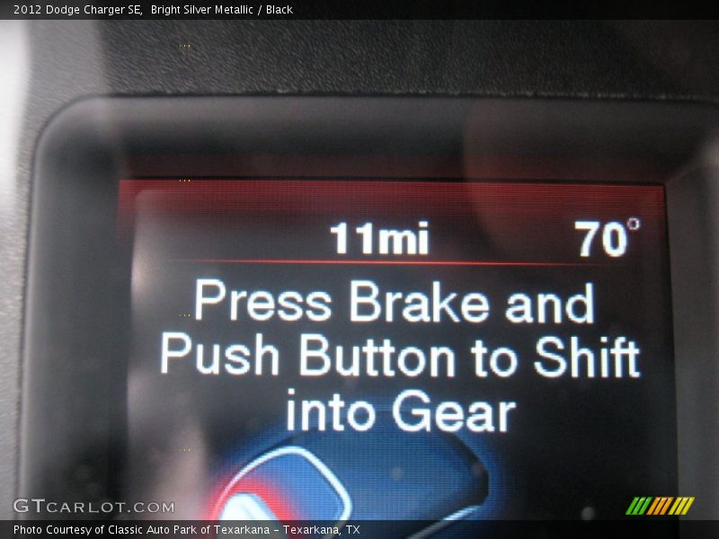 Bright Silver Metallic / Black 2012 Dodge Charger SE