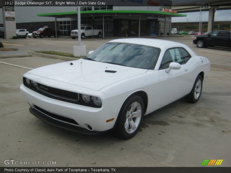 Bright White / Dark Slate Gray 2012 Dodge Challenger SXT