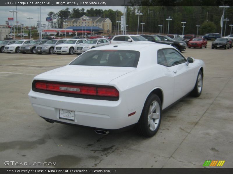 Bright White / Dark Slate Gray 2012 Dodge Challenger SXT
