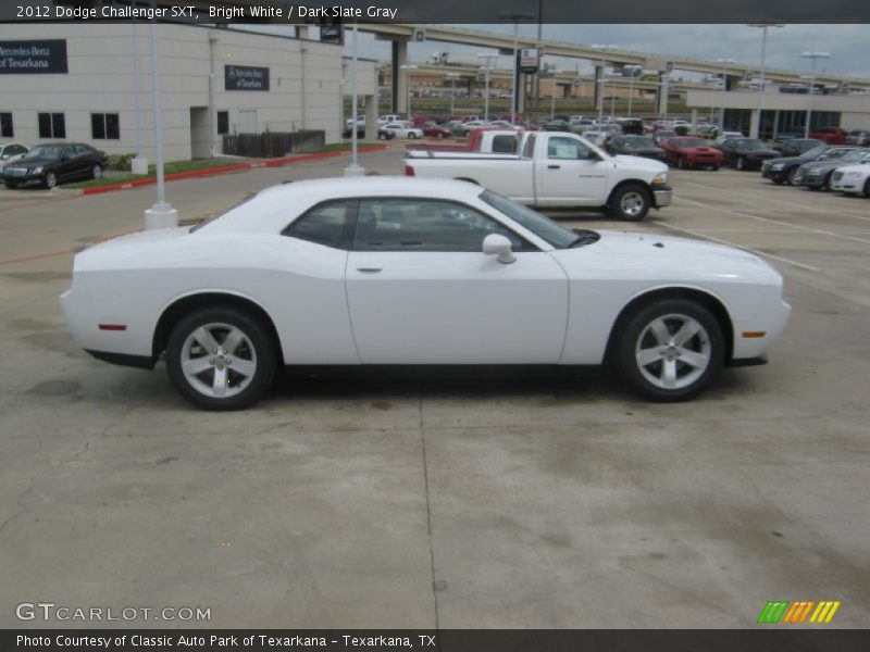 Bright White / Dark Slate Gray 2012 Dodge Challenger SXT