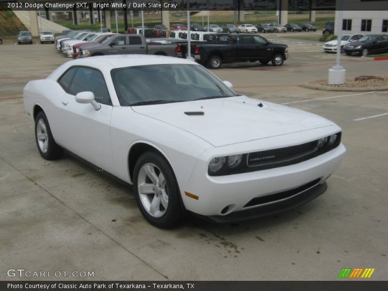 Bright White / Dark Slate Gray 2012 Dodge Challenger SXT