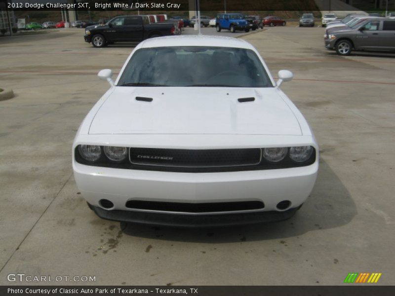 Bright White / Dark Slate Gray 2012 Dodge Challenger SXT