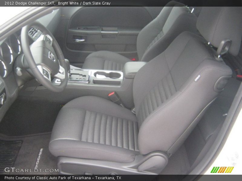 Bright White / Dark Slate Gray 2012 Dodge Challenger SXT