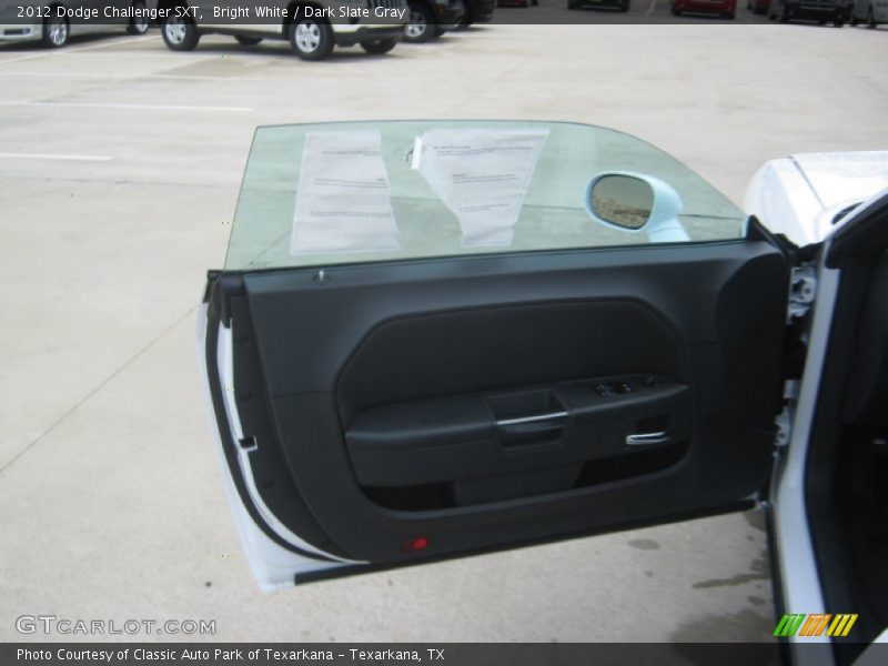 Bright White / Dark Slate Gray 2012 Dodge Challenger SXT